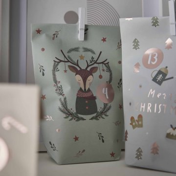 Adventskalender-Set Edel, Motiv/pastell