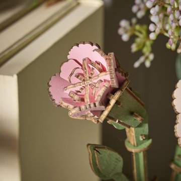 Bausatz 3D, Blume, Rose/pink