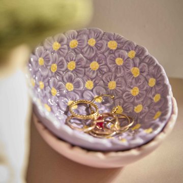Schale Blumen, lila, 10 cm