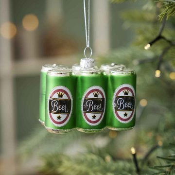 Anhänger Fancy, bunt, Bier, grün, 9 cm