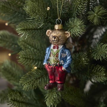 Anhänger Fancy, Edel, Teddy mit Anzug, 12 cm