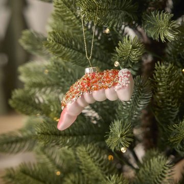 Anhänger Fancy, bunt, Shrimp/orange, 10 x 5.5 cm