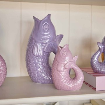 Vase Fisch, rosa, 14.5 cm