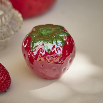 Deko-Frucht Pearl, Erdbeere, 6 x 5 cm
