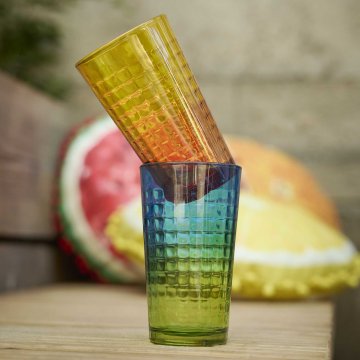 Wasserglas Wabe, orange, 300 ml