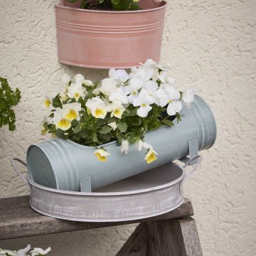 Pflanztopf Dachrinne, blau, 30 cm