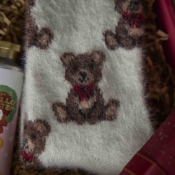 Kuschelsocken Cosy, Bär/mint, Gr. 35-42
