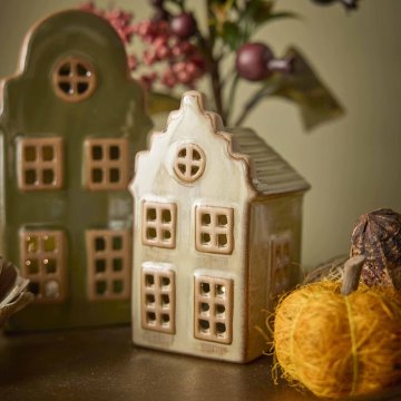 LED-Haus, farbig/creme, 11 cm