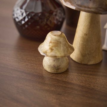 Pilz Natur/Mini, spitz/hellbraun, Höhe 5 cm