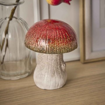 Pilz Punkte, rot, 12 cm