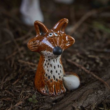 Fuchs, stehend/orange, 4.5 x 4.5 x 7 cm