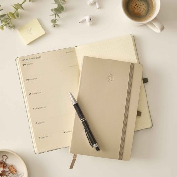 Kalender Uni, taupe, 13 x 21 cm