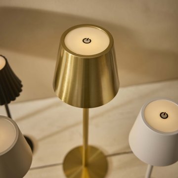 LED-Tischlampe Akku, gold, 37 cm