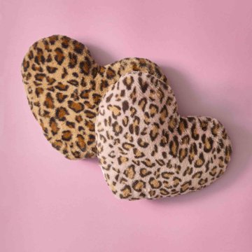 Kissen Herz, Leo/braun, 32 x 38 cm