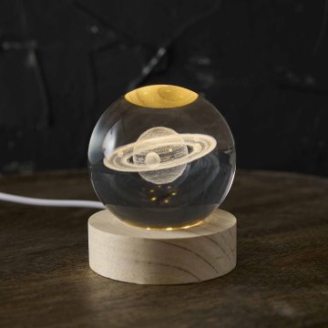 LED-Kugel Motiv, Planet, 6 x 7 cm