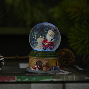 Schneekugel Haus, grün, 4.5 x 7 cm