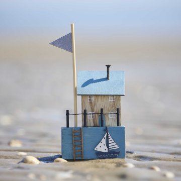 Deko-Haus, Haus/Fahne, 8 x 3.5 x 17 cm