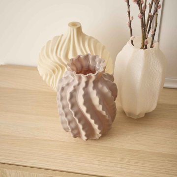 Vase Design, Koralle/taupe, 14.5 x 20 cm