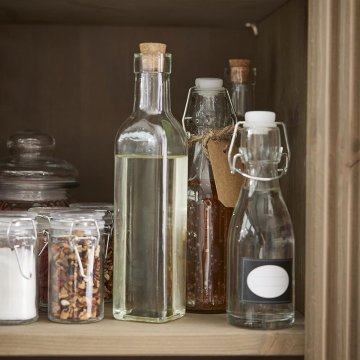 Vorratsflasche mit weißem Seil, rund, 250 ml