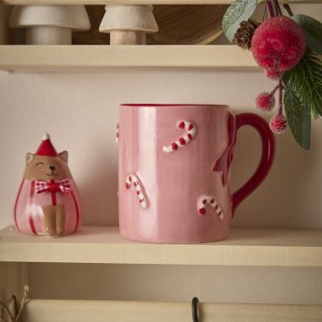 Becher Zuckerstange, rosa, 410 ml