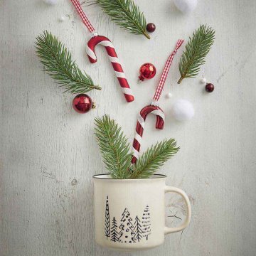 Anhänger Zuckerstange, glänzend, 12 cm