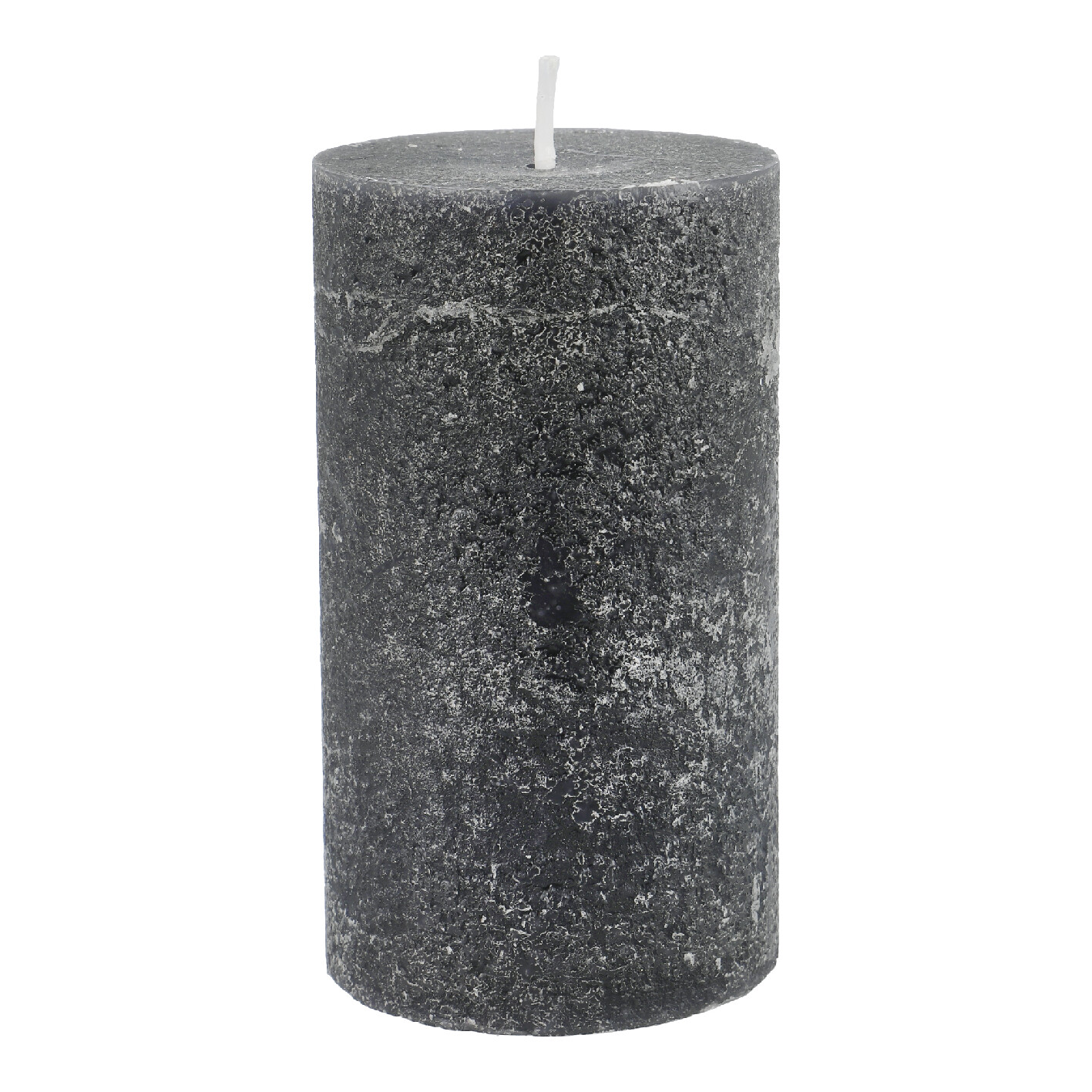 Kerze Rustik, Lara, schwarz, 12 cm