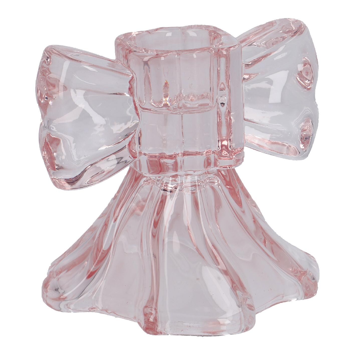 Kerzenständer Schleife, rosa, 7 cm