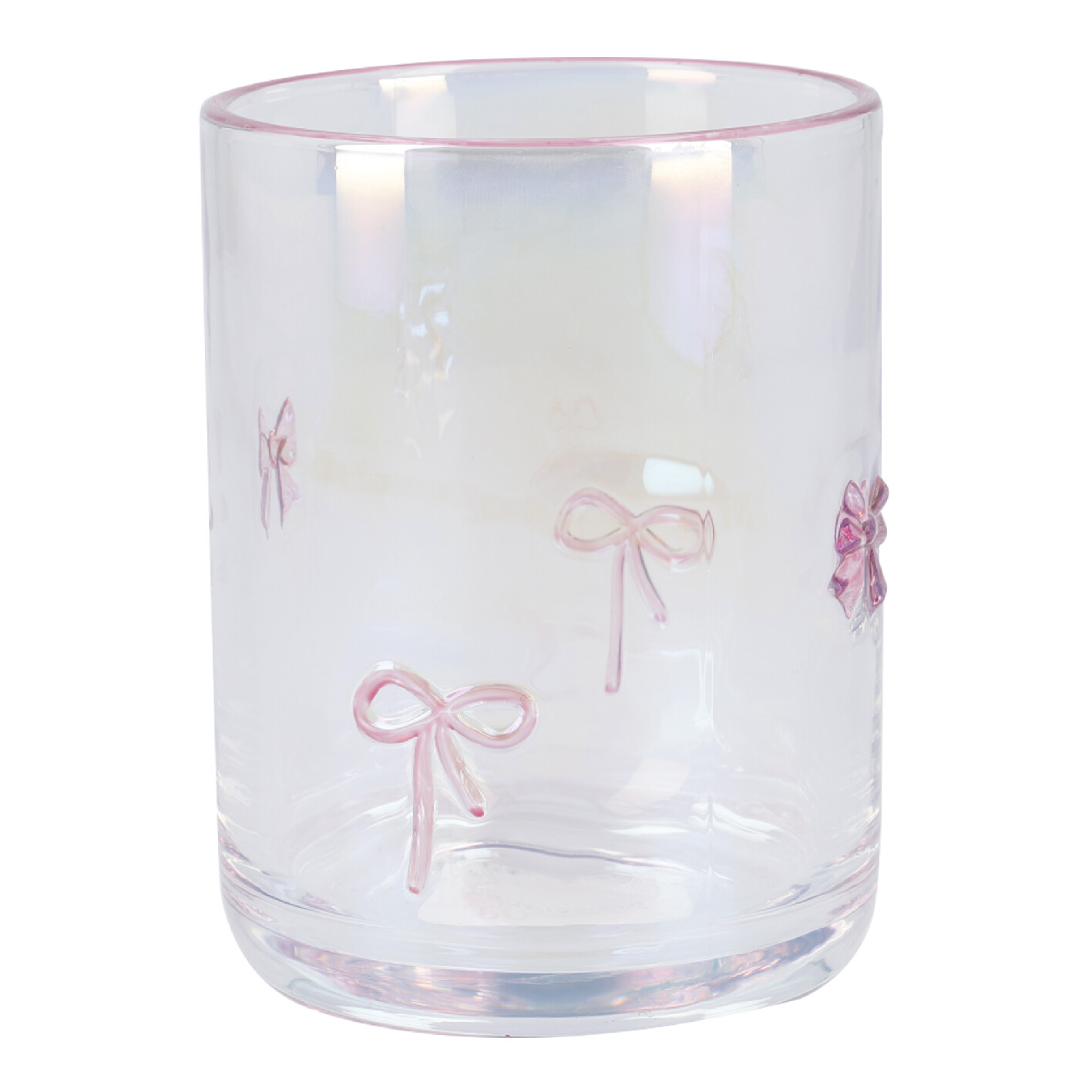 Trinkglas Schleifen, irisierend/rosa, 390 ml