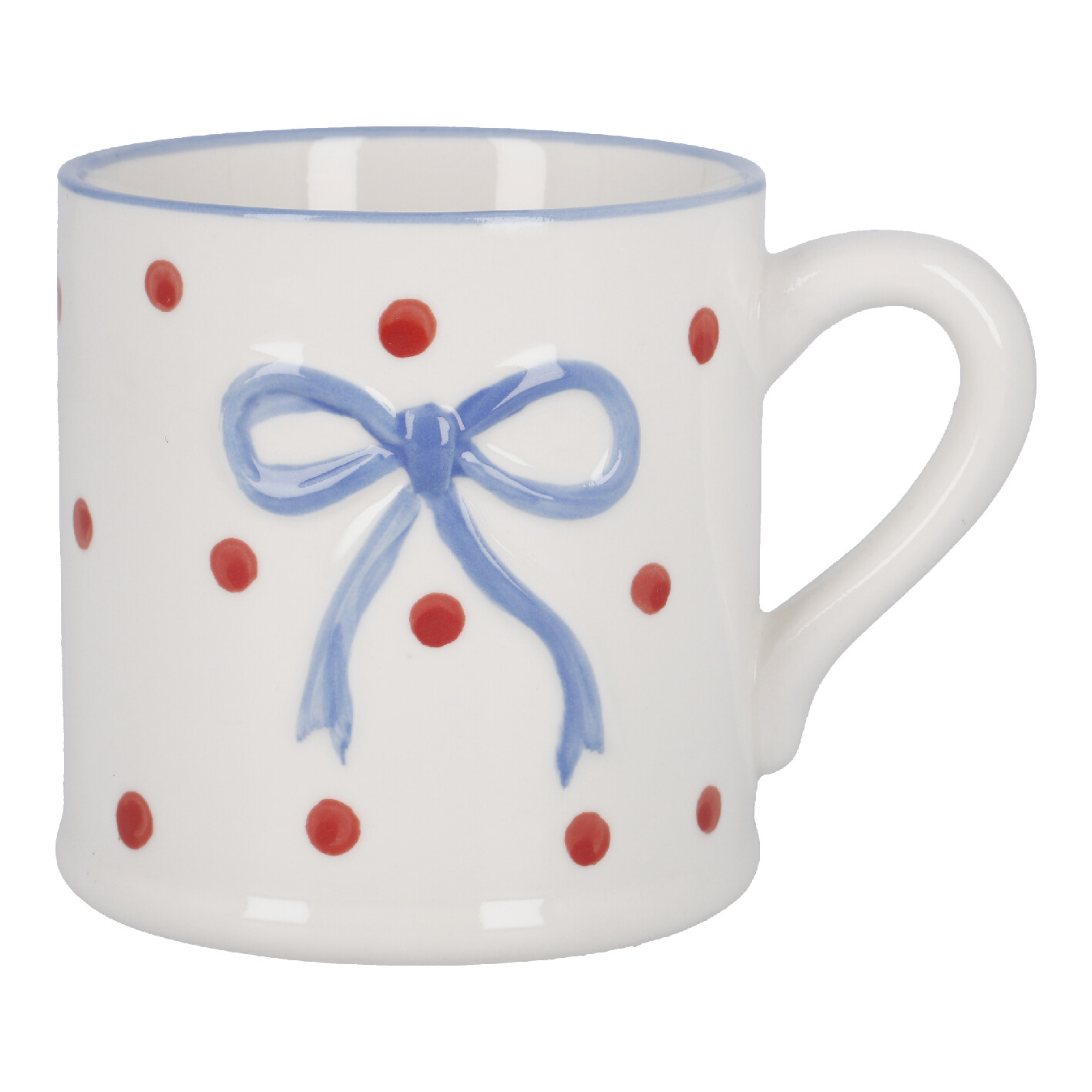 Becher Schleife/Punkte, blau, 330 ml