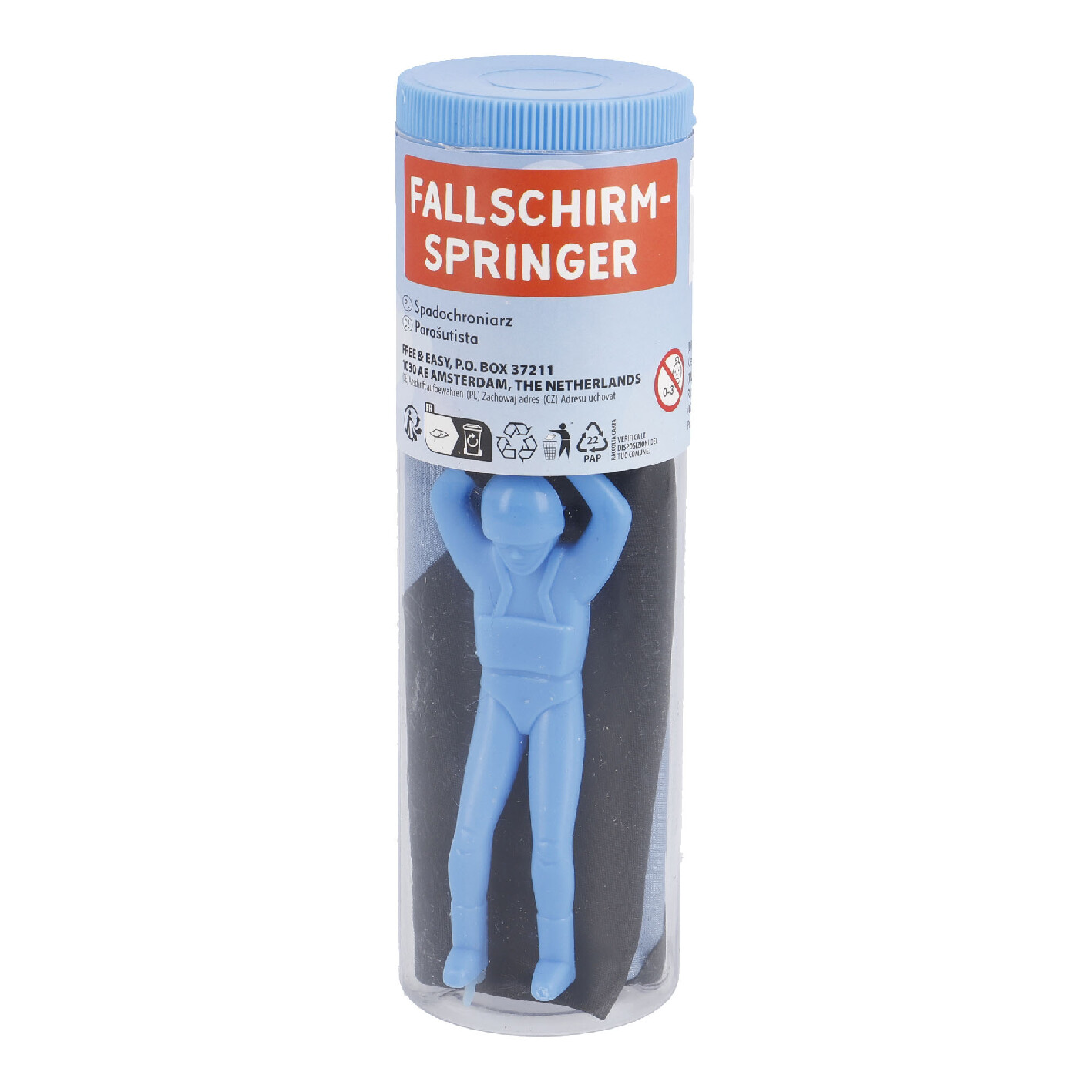 Fallschirmspringer, blau, 65 cm