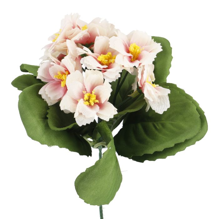 Kunstblumenstrauß Primel, 12 Blüten, rosa, 20 cm