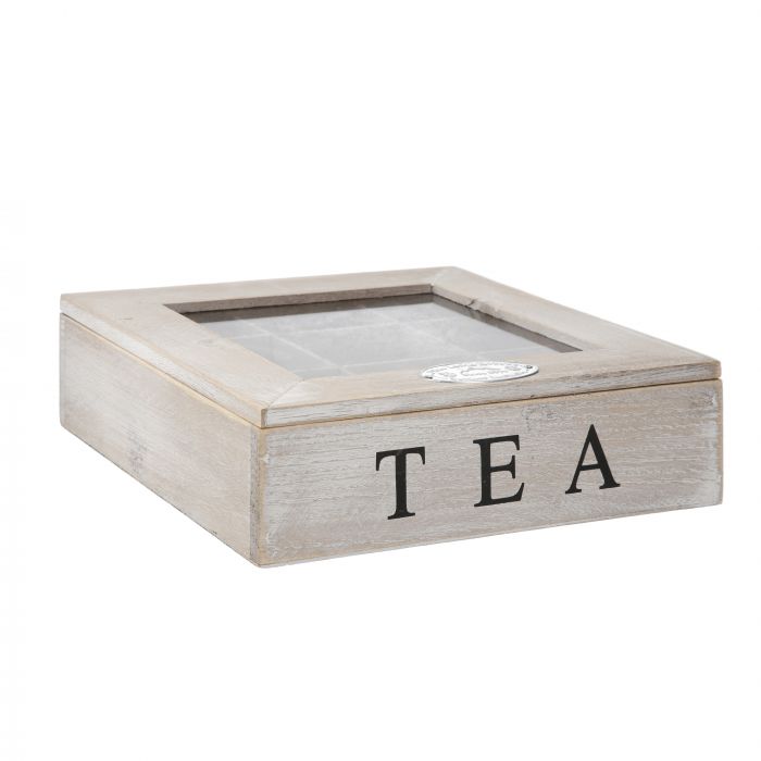 Teebox Nostalgie Mit Neun Fachern Grau Antik Nanu Nana