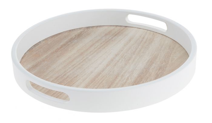 Tablett Rund Weiss 34 Cm Nanu Nana