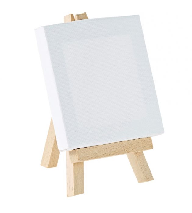 Leinwand Mini auf Staffelei 8x8 cm NANUNANA