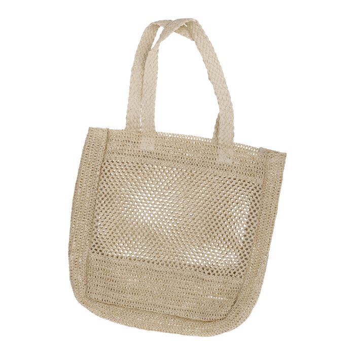 Shopper Flecht, creme, 33 x 40 cm