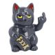 Spardose Katze mit Stinkefinger, schwarz, 15.5 cm