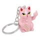 Schlüsselanhänger Katze mit Stinkefinger, pink