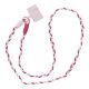 Handykette Flecht mit Patch, pink