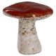Pilz Rustik, flach/rot, 6.5 cm