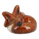 Fuchs, liegend/orange, 6.5 x 6.5 x 5 cm