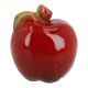 Deko-Apfel mit Blatt, rot, 5 cm