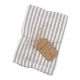 2er Set Serviette, Streifen/taupe