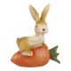 Hase mit Möhre, liegend, 8 cm