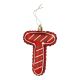 Anhänger Buchstabe, T/rot, 10 cm