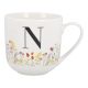 Becher Buchstabe/Flowers, N, 450 ml