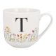 Becher Buchstabe/Flowers, T, 450 ml