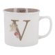 Becher Buchstabe/Blumen, V, 390 ml