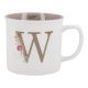 Becher Buchstabe/Blumen, W, 390 ml