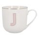 Becher Buchstabe mit Schlüsselanhänger, J/rosa, 450 ml