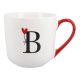 Becher Buchstabe/Ballon, B/roter Henkel, 450 ml